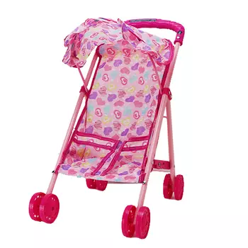 Коляска для куклы музыкальная и светящаяся