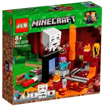 Конструктор Майнкрафт Портал в подземелье 21143 JLB NO.3D70 (433 детали)