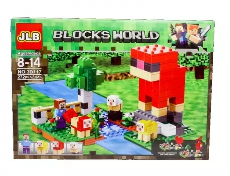 Конструктор Майнкрафт шерстяная ферма 272 детали (NO.3D117 JLB)