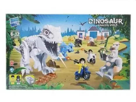 Конструктор набор Zuanma NO.049-1 «Мир Юрского Периода» Dinosaur Voice (со звуком)