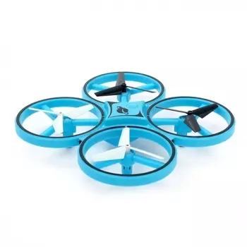 Квадрокоптер Firefly Drone с подсветкой и датчиком на руку (синий)