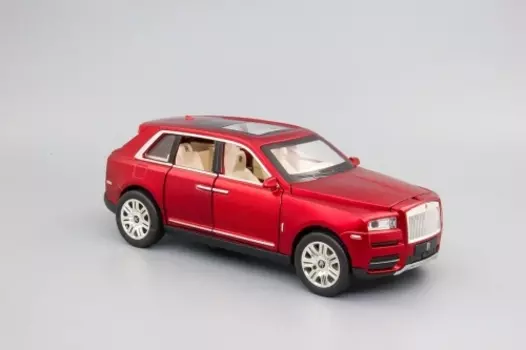 Металлическая инерционная Модель автомобиля Rolls Royce Cullinan 200х80 мм, красный