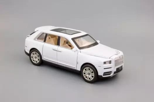 Металлическая инерционная Модель автомобиля Rolls Royce Cullinan, 200x80 мм, белый