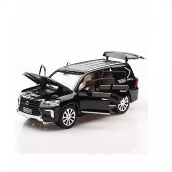 Металлическая моделька Лексус Lexus LX 570 черный (Свет Звук)