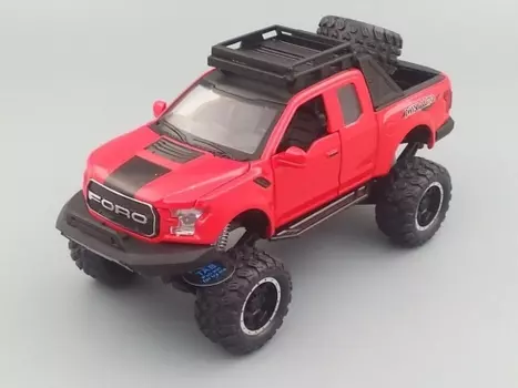 Модель автомобиля FORD Raptor 185х60 мм, красный