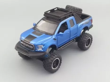 Модель автомобиля FORD Raptor 185х60 мм, синий