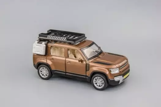 Модель автомобиля Land Rover Defender NEW 170х70 мм, коричневый
