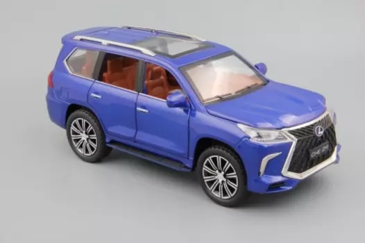 Модель автомобиля Lexus LX570 blue, 210х80 мм