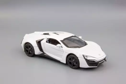 Модель автомобиля Lykan Hypersport, 155х60 мм, белый