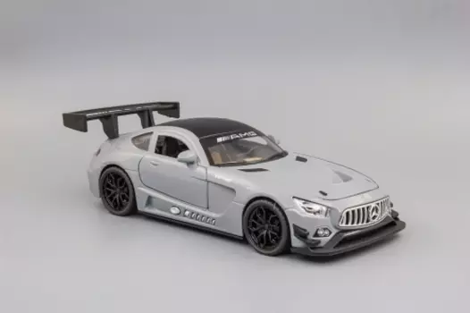 Модель автомобиля Mercedes-AMG GT3 серый 200x80 мм