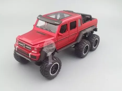 Модель автомобиля Mercedes-Benz 6х6 AMG, 190х70 мм, красный