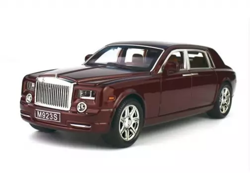 Модель автомобиля Rolls Royce Phantom 1:24. Звук+свет эффекты. Металлическая машинка. Инерционная машинка (коричневый)