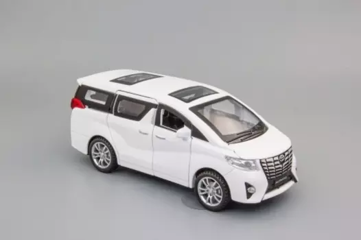 Модель автомобиля Toyota Alphard, 155х55 белый