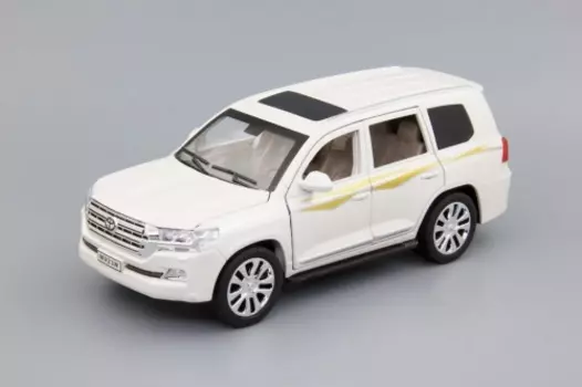Модель автомобиля Toyota Land Cruiser 200 Series 2, 200х80 мм,белый