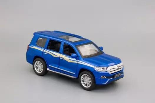 Модель автомобиля Toyota Land Cruiser 200 Series Рестайлинг 2, 150х60мм, синий LC200.bl