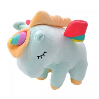 Мягкая игрушка Единорог 25 см (Голубой Сидячий)