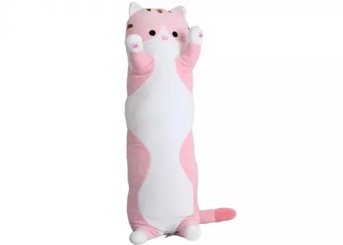 Мягкая игрушка Кот Багет розовый 90 см