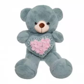 Мягкая игрушка Мишка с сердечком 70см