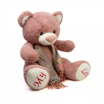 Мягкая игрушка Мишка Темно-розовый 60см