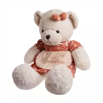 Мягкая игрушка Мишка в платье 75см