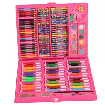 Набор для рисования 150 предметов розовый
