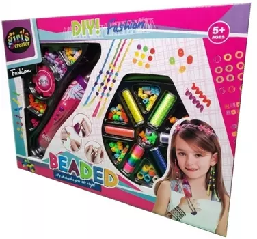 Набор парикмахера с аксессуарами для волос + аппарат для плетения Girls Creator