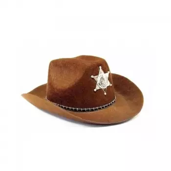 Шляпа Шерифа коричневая