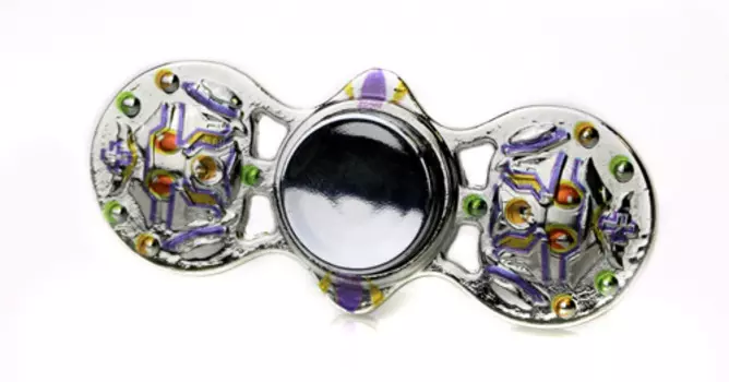 Спиннер металлический Серебряный (две лопасти)