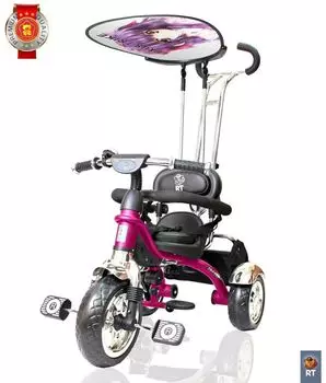 3-х колесный велосипед Lexus Trike Grand Print Deluxe New Design 2014, колеса EVA, цвет – розовый