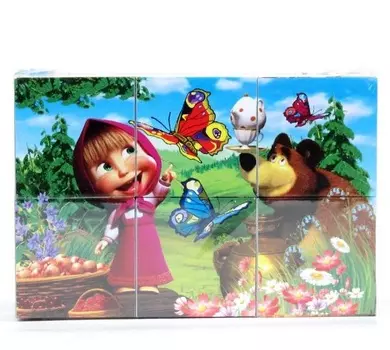 9 развивающих кубиков - Маша и медведь