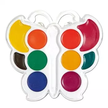 Акварель фигурная – Бабочка, 10 цветов, без кисти