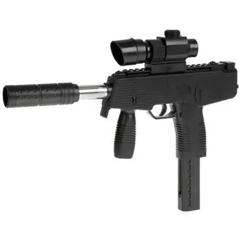 Автомат с лазерным прицелом, глушителем и пульками