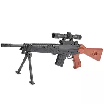 Автомат с лазерным прицелом, на подставке, с пульками