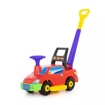 Автомобиль-каталка Пикап с ручкой - красный