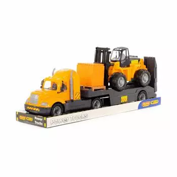 Автомобиль-трейлер Майк + автокар + конструктор Супер-Микс - 30 элементов на поддоне