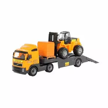 Автомобиль-трейлер Volvo, автокар и конструктор Супер-Микс, 30 элементов на поддоне