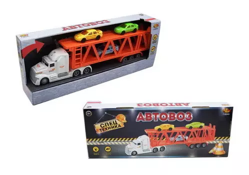 Автовоз инерционный 1:50, серия Спецтехника, световые и звуковые эффекты