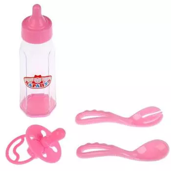 Аксессуары для кормления пупса Карапуз, 4 предмета