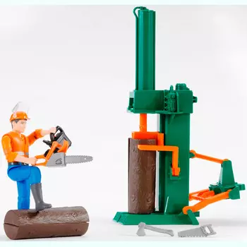 Аксессуары Е: Станок для колки бревен с рабочим