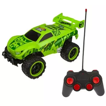 Багги из серии Hot Wheels багги бигвил на радиоуправлении, со светом, скорость 8 км/ч, с АКБ, зелёный