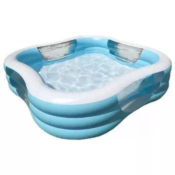 Бассейн надувной - Волны, 3 кольца, синий