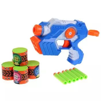 Бластер с мягкими мишенями, стреляет мягкими пулями