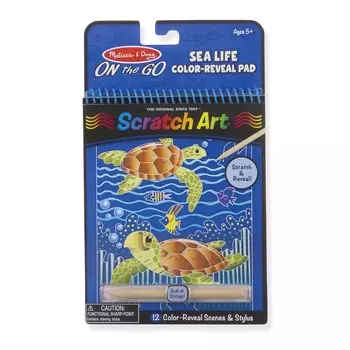 Блокнот для творчества из серии Scratch art - Жизнь в океане