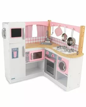 Большая детская кухня из дерева для девочек - Изысканный уголок