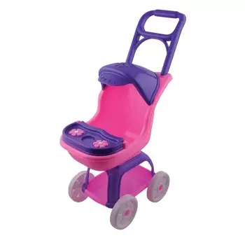 Большая коляска с ручкой, козырьком и столиком, 70 см