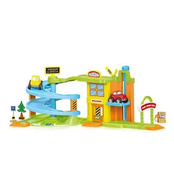 Большой Гараж с треком -2 уровня