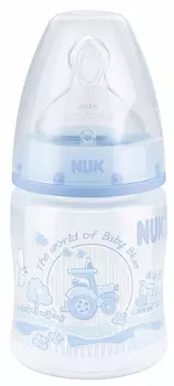 Бутылочка First Choic Plus Baby Blue пластиковая 150 мл, с силиконовой соской, размер М