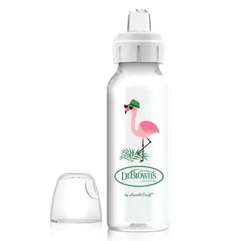Бутылочка-поильник с узким горлышком, фламинго, 250 мл