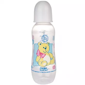 Бутылочка в наборе с соской молочной силиконовой, 330 мл, белый