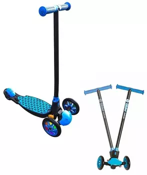 Cамокат Yvolution Y Glider Deluxe, цвет черно-синий